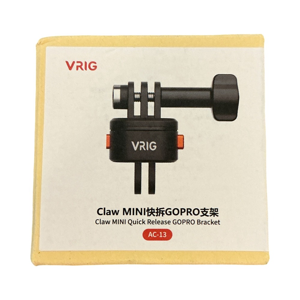 VRIG AC-13 Claw MINI Quick Release GOPRO Bracket Black Action Camera Mount NEW